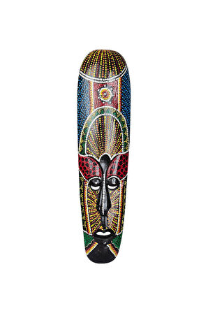 Dekoratif Duvar Objesi Ahşap Kötü Ruhları Uzaklaştıran Maske