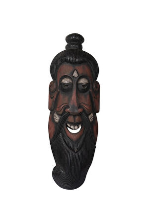 Dekoratif Duvar Objesi Ahşap Kötü Ruhları Uzaklaştıran Maske