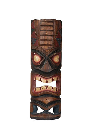 Dekoratif Duvar Objesi Ahşap Kötü Ruhları Uzaklaştıran Maske