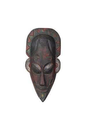 Dekoratif Duvar Objesi Ahşap Kötü Ruhları Uzaklaştıran Maske