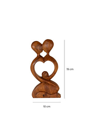 Ev & Ofis Dekoru Hediyelik Ağaç Oyma 19 cm x 10 cm