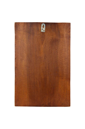 Tek Parça El Yapımı Oyma Tablo Doğal Ahşap Sanatı 33 cm x 48 cm