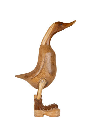 Dekoratif Hayvan Figürü Ahşap El Oyması Ördek