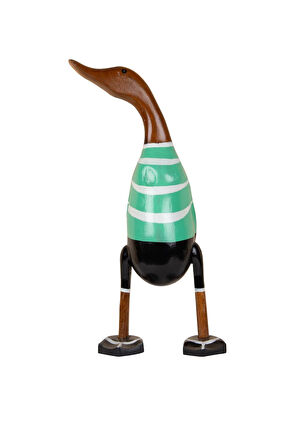 Dekoratif Hayvan Figürü Ahşap El Oyması Ördek