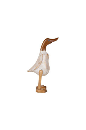 Dekoratif Hayvan Figürü Ahşap El Oyması Ördek