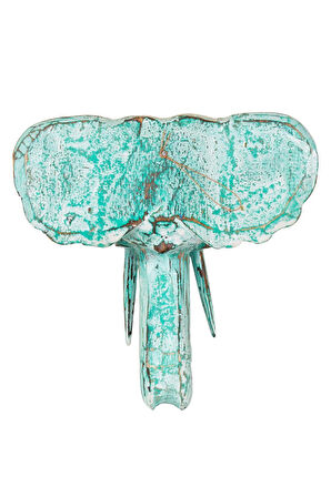 Dekoratif Ahşap Fil Objesi El Yapımı Doğal Tasarım 21 cm x 21 cm