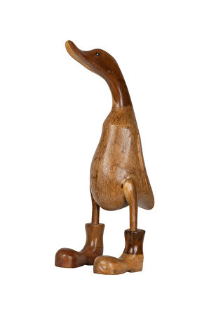 Dekoratif Hayvan Figürü Ahşap El Oyması Ördek