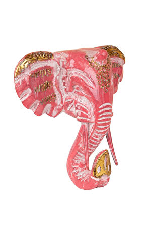 Dekoratif Ahşap Fil Objesi El Yapımı Doğal Tasarım 21 cm x 21 cm