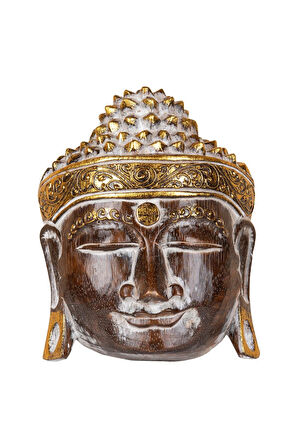 Ahsap Buda Maske El Yapımı Dekoratif Duvar Tablosu