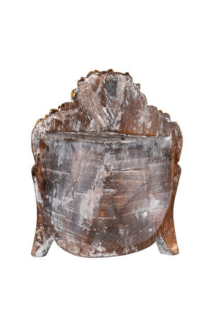 Ahsap Buda Maske El Yapımı Dekoratif Duvar Tablosu