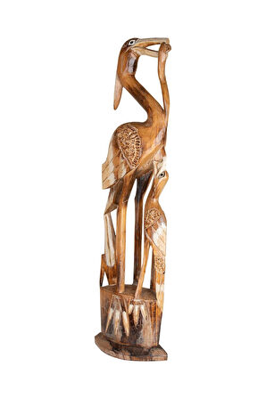 Ahşap Tablo Dekoratif Duvar El Yapımı Pelikan 15 cm x 62 cm