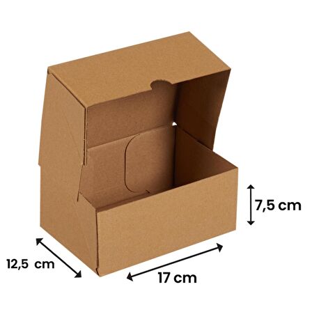 17x12,5x7,5-1000 Adet Kesimli Karton Kutusu - Internet Ve Kargo Kutusu