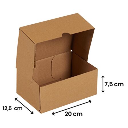 20x12,5x7,5-1000 Adet Kesimli Karton Kutu - Internet Ve Kargo Kutusu