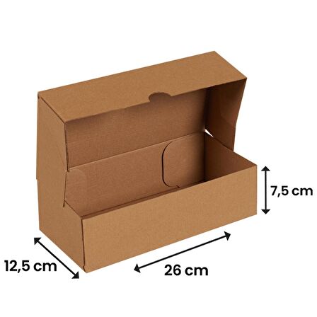 26x12,5x7,5-1000 Adet Kesimli Karton Kutu - Internet Ve Kargo Kutusu