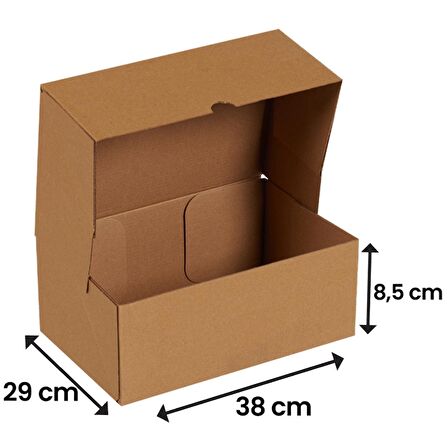 38x29x8,5-50 Adet Kesimli Karton Kutu - Internet Ve Kargo Kutusu