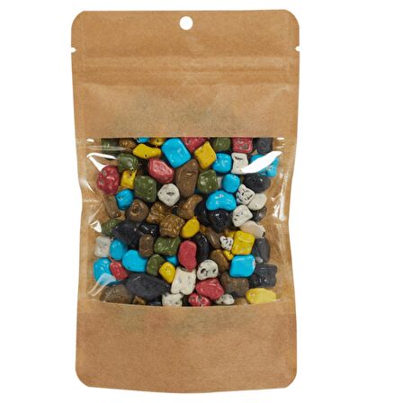 11 Cm X 18,5 Cm 3,5 Cm -100 Adet Kraft Geniş Pencereli Doypack