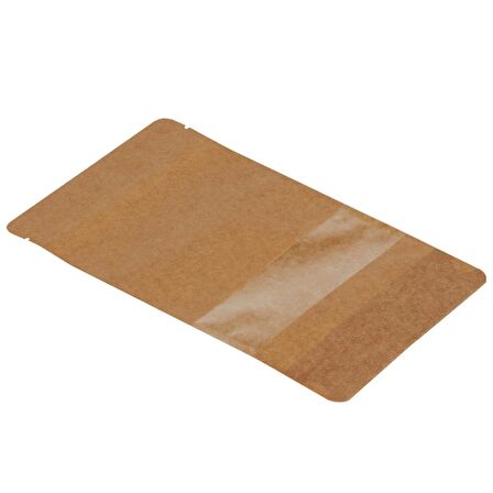 16 Cm x 27 Cm + 4 Cm -200 Adet Kraft Dar Pencereli Doypack
