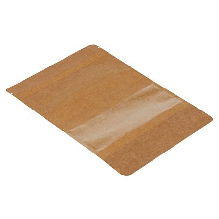 20 Cm X 30 Cm+ 5 Cm -200 Adet Kraft Dar Pencereli Doypack