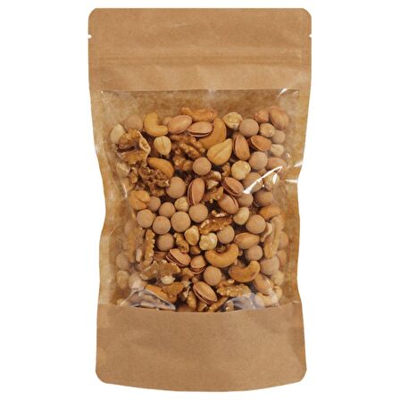 16 Cm X 27 Cm 4 Cm -2000 Adet Kraft Geniş Pencereli Doypack