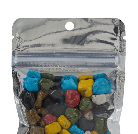 8,5 Cm x 14,5 Cm + 2,5 Cm -200 Adet Şeffaf Metalize Doypack