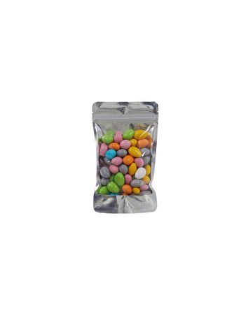 11 Cm x 18,5 Cm + 3,5 Cm -100 Adet Şeffaf Metalize Doypack
