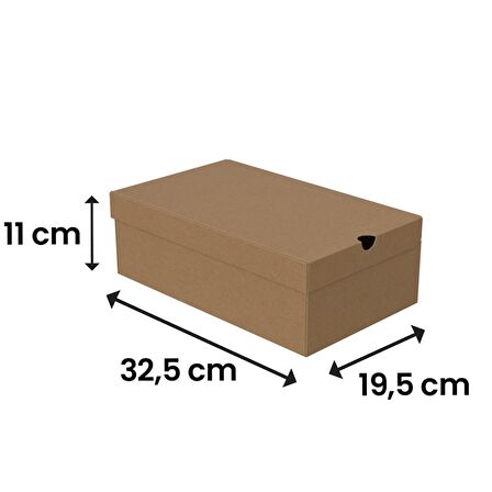 32,5X19,5X11 - Kendinden Kapaklı Ayakkabı  Kutusu  - 50 Adet