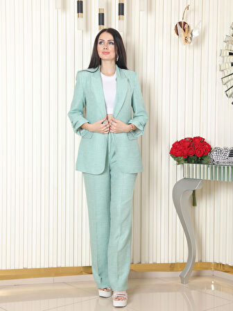 Gofre Kumaşlı Kolu Büzgülü Takım