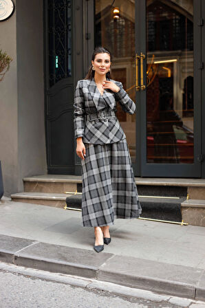 Kemer Detay Ekose Poliviskon Etekli Takım Antrasit