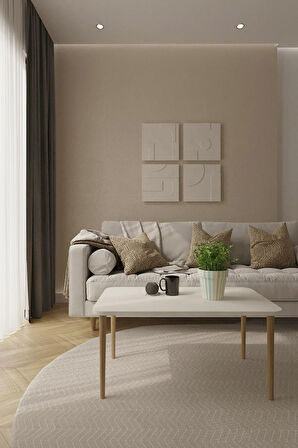  Orta Sehpa, Ahşap Ayaklı Orta Sehpa, Salon Masa, Dikdörtgen Orta Sehpa