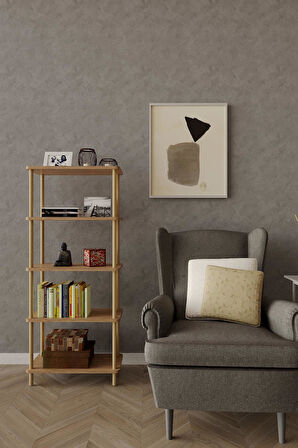 5 Katlı Çok Amaçlı Ahşap Raf Kitaplık – 30x60x135 cm – Açık Raflı Düzenleyici Sistem