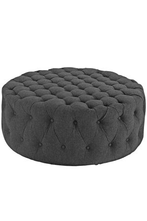 Kapitoneli Yuvarlak Puf/orta Sehpa/100cm
