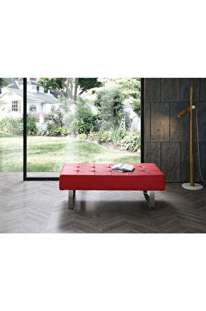 Metal Ayaklı Bench - Suni Deri Döşeme 45*120 Cm Yükseklik 40 Cm