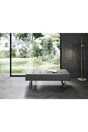 Metal Ayaklı Bench - Suni Deri Döşeme 45*120 Cm Yükseklik 40 Cm