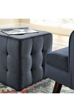 Kiremit Kare Puf Dikişli En*boy 42*42 Cm