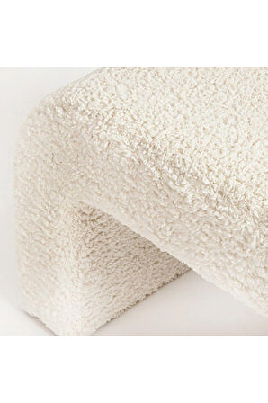 Folk U Puf/bench Peluş Kumaş 40*45 Cm / Yükseklik 46 Cm