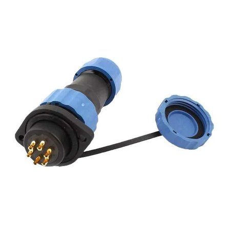 SD16 6 Pin 16mm Su Geçirmez Konnektör Takımı - Panel Tipi