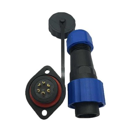 SD16 6 Pin 16mm Su Geçirmez Konnektör Takımı - Panel Tipi