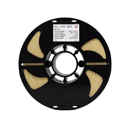 Elas 3D Bej PETG Filament - 1.75mm - 1 Kg