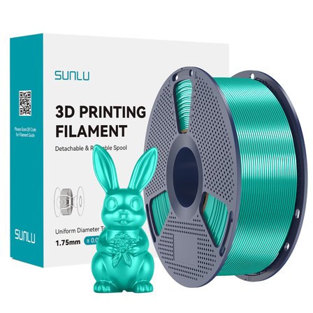 Sunlu Yeşil Silk PLA+ Filament - 1.75mm - 1 Kg