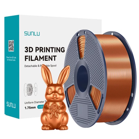Sunlu Kırmızı Bakır Silk PLA+ Filament - 1.75mm - 1 Kg