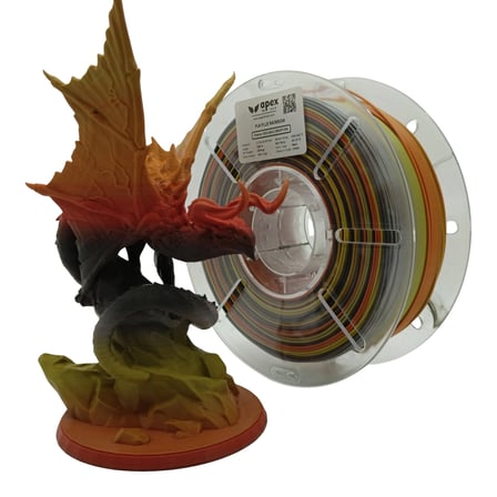 Apex3D Gökkuşağı PLA+ Filament - Volkanik Patlama 1 Kg 1.75mm