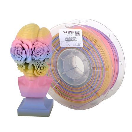 Apex3D Gökkuşağı PLA+ Filament - Mercan Diyarı 1 Kg 1.75mm