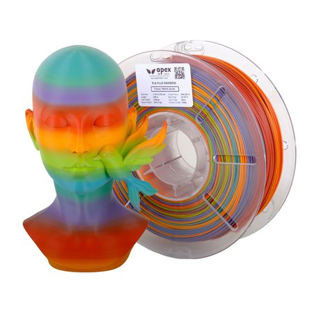Apex3D Gökkuşağı PLA+ Filament - Tropik Işıltı 1 Kg 1.75mm