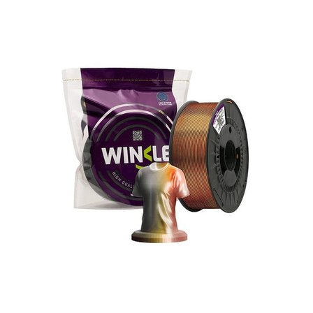Winkle PLA Silk Multicolor Filament Yellow-Black-Red 1.75mm 1 Kg