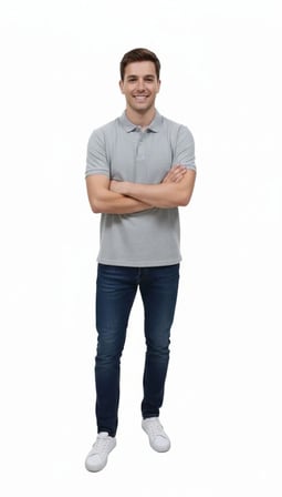 Erkek Polo Yaka Düğmeli Pike Kumaş Tişört Regular Fit Kısa Kol T-Shirt - Gri