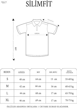 Erkek Polo Yaka tişört Slim Fit Dokuma Çizgili T-Shirt - Mavi