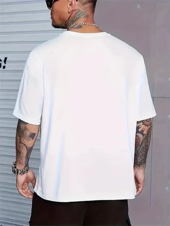 Erkek PERFECTLY Baskılı Tişört Bisiklet yaka yazlık Kısa Kol t-shirt - Beyaz