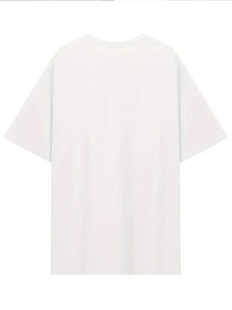 Kadın T-Shirt Kısa Kollu, "Umrumda Değil" Baskılı tişört - Beyaz