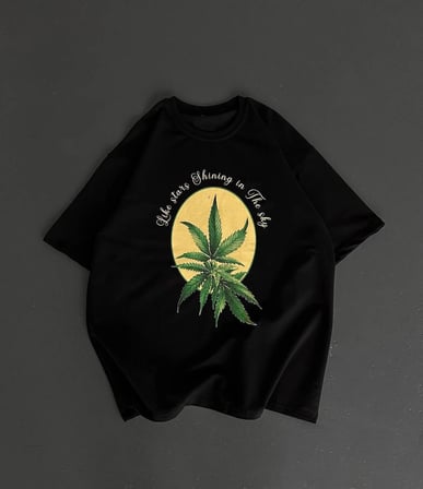 Erkek Baskılı T-Shirt Kısa Kol Bisiklet Yaka Regular Fit Yazlık Tişört - SiyahSiyah