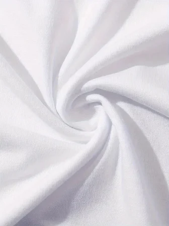 Kadın Kahve Desen Baskılı Tişört Kısa Kol Bisiklet Yaka Oversize T-Shirt - Beyaz